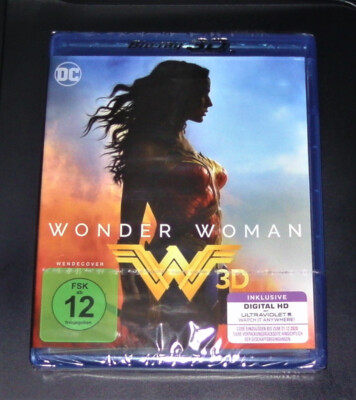 WONDER WOMAN MIT GAL GADOT / CHRIS PINE 3D BLU RAY SCHNELLER VERSAND NEU & OVP