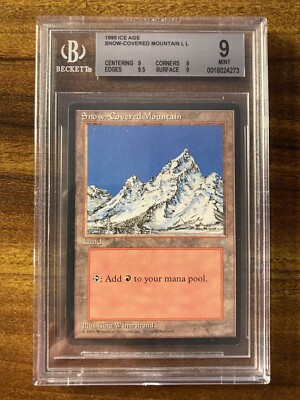 MTG✨Ice Age SNOW-COVERED LANDS Set✨Ice Age BGS 9's MINT 5 Lands