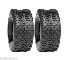 TWO 15X6.00-6 LAWN MOWER TRACTOR TIRES HEAVY DUTY 4 PLY RATED TUBELESS 15 600 6