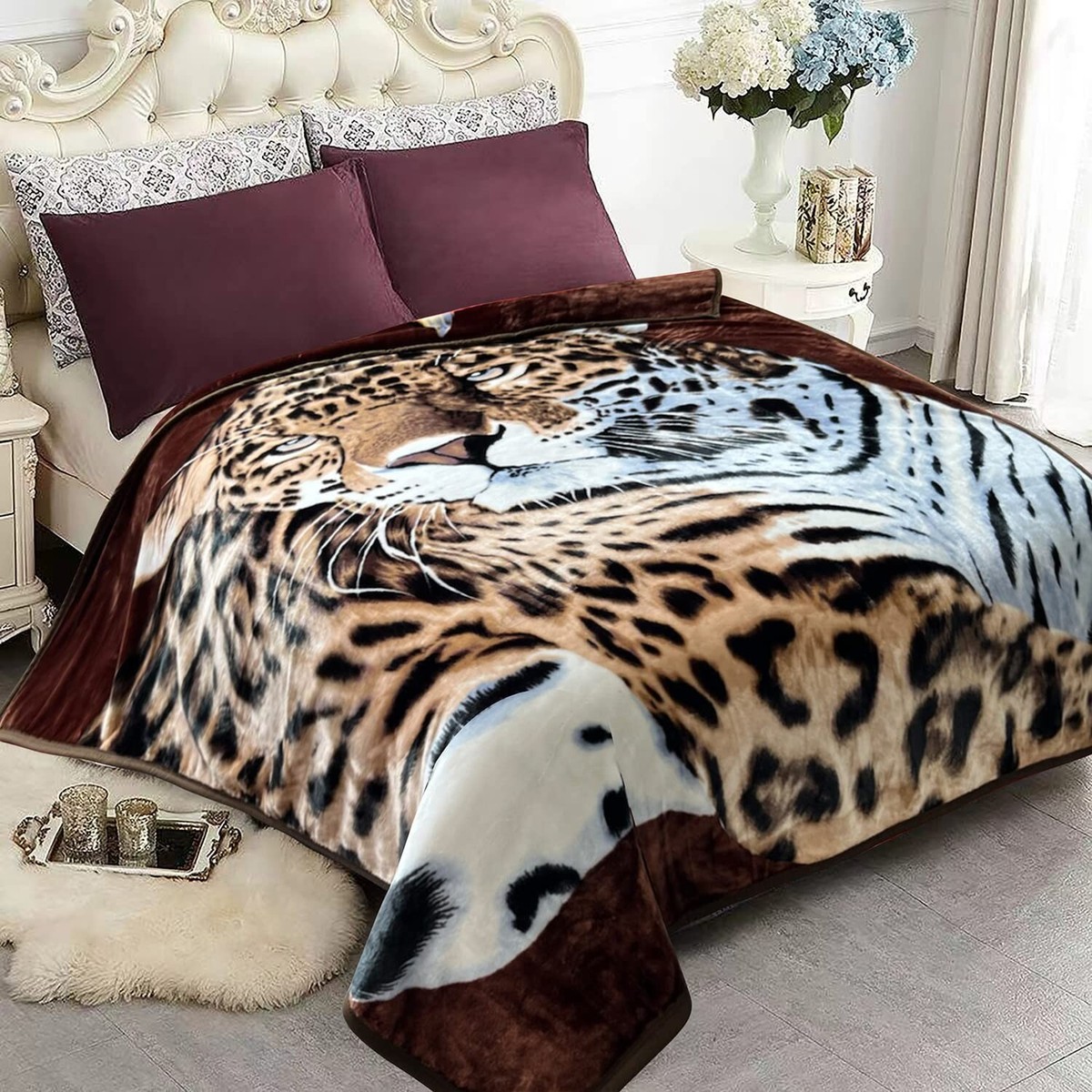 JYK Korean Mink Fleece Blanket for Queen Bed 75