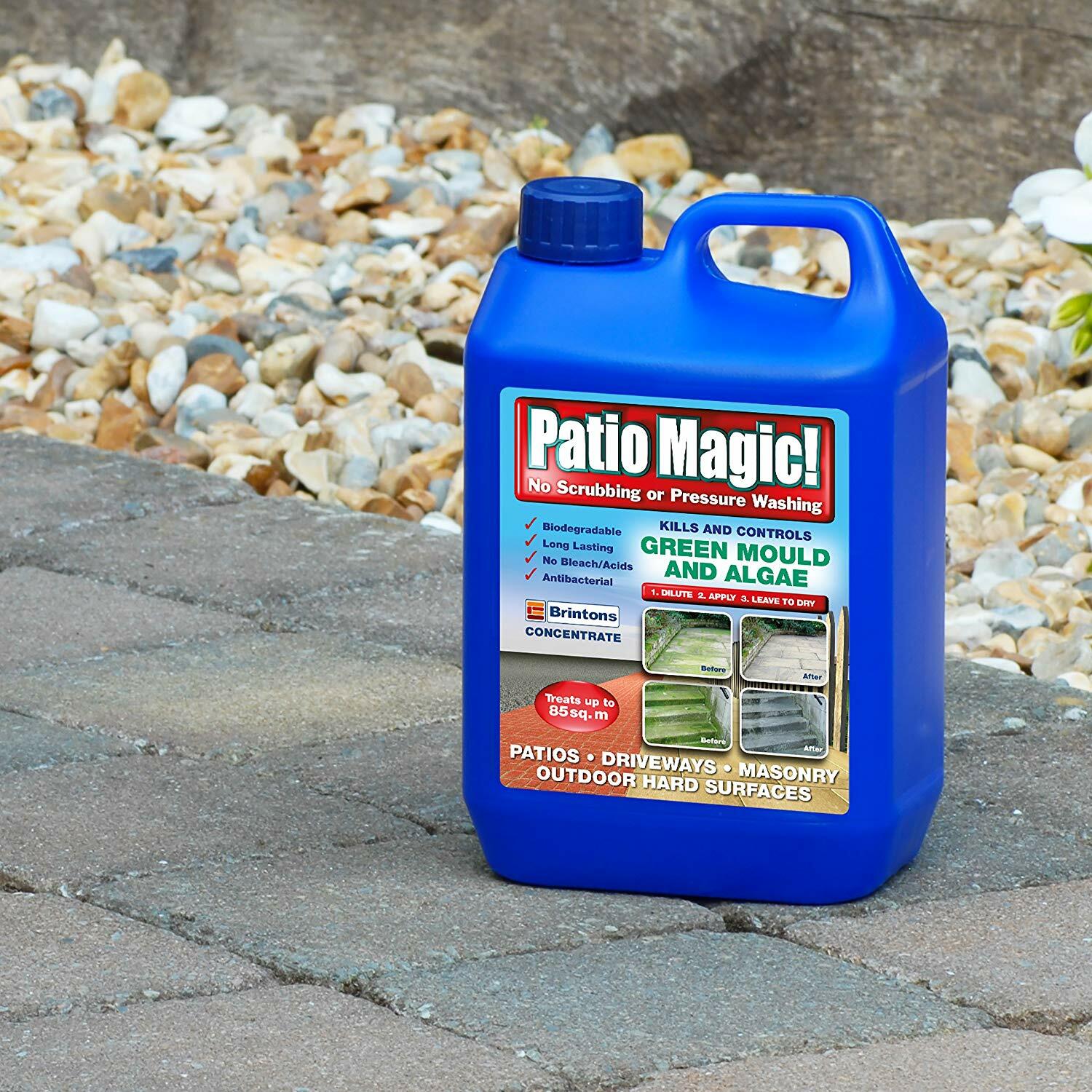 Patio Magic Path Driveway Cleaner Moss Green Mould Algae Killer Remover