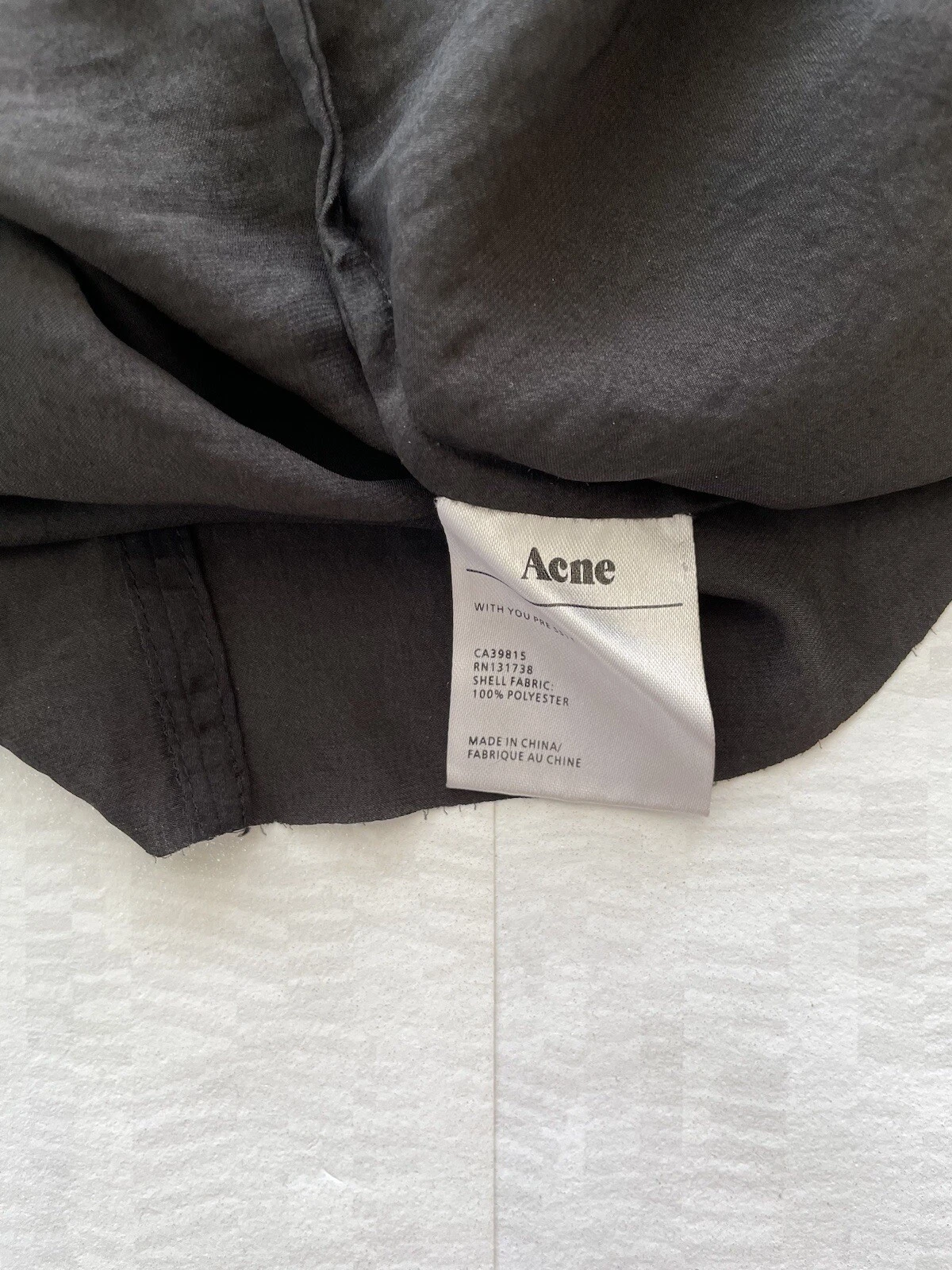 ACNE STUDIOS Top tunica camicia donna ACNE nero aperto dietro taglia 36 S UK 8