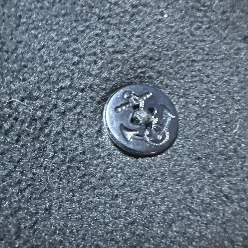 LL Bean Kids Girls Fleece Double Breasted Coat Jacket M Black Navy Peacoat - Picture 2 of 7
