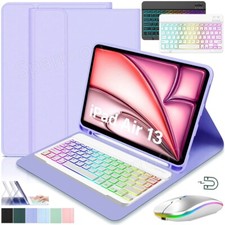 Backlit Keyboard Smart Case Cover Mouse For iPad Pro 12.9 Air 13" Pro 13" 2024