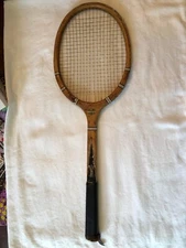 Antique N.J. Magnan Corp. Wooden Tennis Racquet Racket North Attleboro, MA