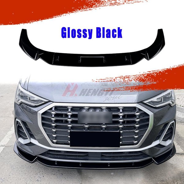 Per Audi Q3 S Line F3 2019+ Front Lip Spoiler Splitter Anteriore Sotto Paraurti-image
