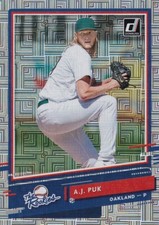 2020 DONRUSS VECTOR PARALLELS RC A.J. PUK OAKLAND ATHLETICS THE ROOKIES - H932