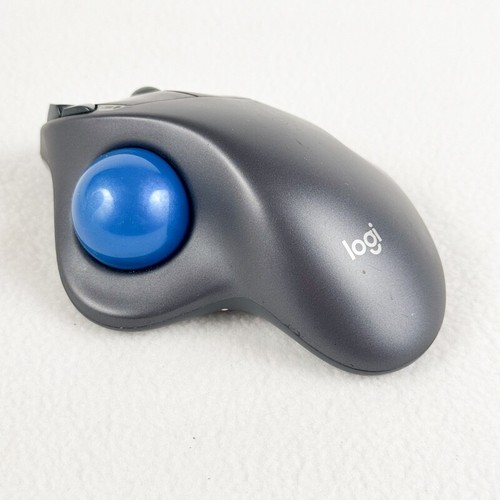 Logitech M570 Wireless USB Trackball Mouse Dark Gray Tested Works No Dongle