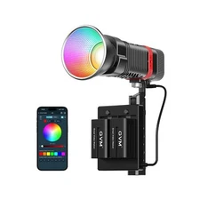 GVM 60W Portable Studio Lights, RGBWW COB LED Video Light with Batteries, 270...
