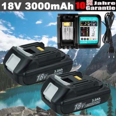 MARKENLOS NEW Für Makita 18V 3,0Ah BL1860B BL1850B BL1840B BL1830B Ersatz Akku Ladegerät
