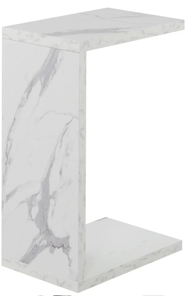 Convenience Concepts Northfield Admiral C End Table, 18 X 11.5 X 26, White Faux - Image 2 of 3