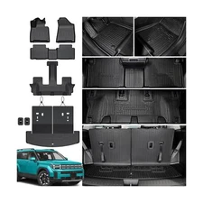 Floor Mats Cargo Mat with Backrest Mats for 2024 2025 Hyundai Santa Fe Access...