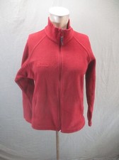 Columbia Size M Womens Full Zip Stand Collar Pocket Fleece Athletic Jacket 058
