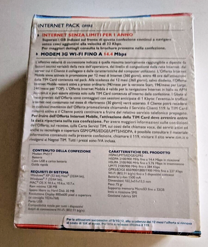 TIM Internet Stick 3G Netzwerkmodem KEINE KARTE FUNKTIONIERT MIT TIM CARD NEW M - Bild 2 von 5