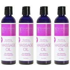 Master Massage 4 pack Soothing Oil Natural Blend Body Water Dispersible 8 oz