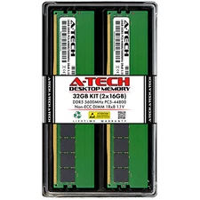 A-Tech 32GB 2x 16GB DDR5 5600 MHz Desktop DIMM PC5-44800 288-Pin Memory RAM Kit