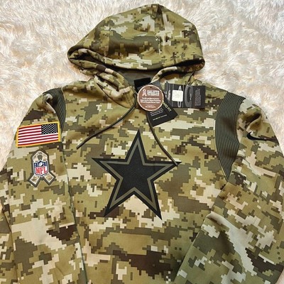 New Nike Dallas Cowboys Salute to Service Camouflage Hoodie Pullover Sz M |  eBay