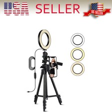 10 Selfie Ring Light with Tripod Stand Cell Phone Holder for Live Stream Makeup