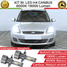 KIT FULL LED PER FORD FIESTA MK5 LAMPADE LED H4 6000K BIANCO GHIACCIO NO ERROR
