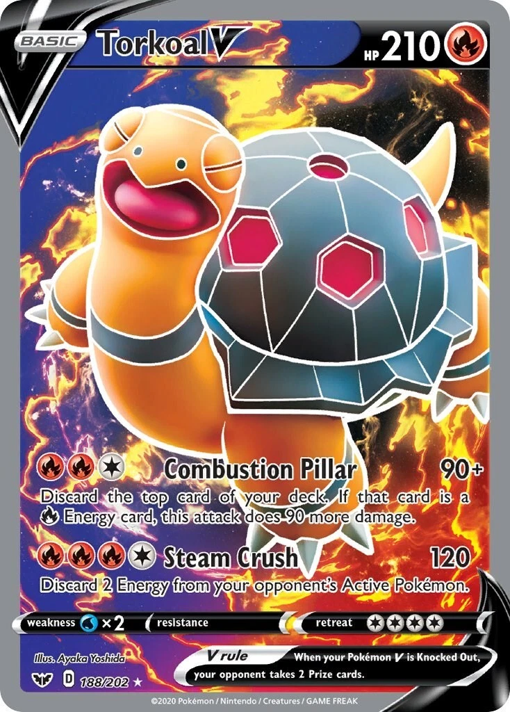 Torkoal V 188/202 Swsh01: Sword & Shield