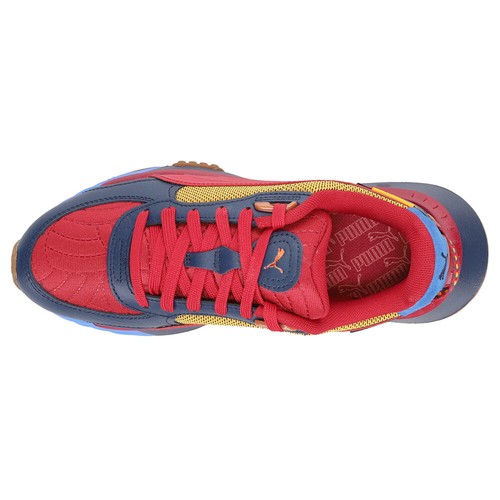 PUMA Wild Rider Gf Lace Up Youth Boys Blue, Red Sneakers Casual Shoes 38518101 - Picture 4 of 6