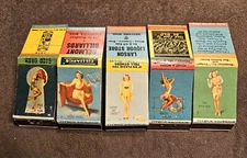 Risqué Matchbook Covers w/Inside Advertising, 5~Vintage Superior Match Co. Ppd2U