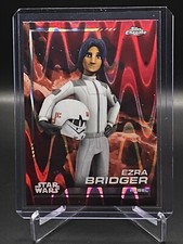 2024 Topps Chrome Star Wars Ezra Bridger 125 Red Blaster RayWave Refractor