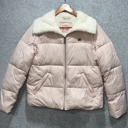 Molly Sherpa Lined Puffer Jacket Pink 