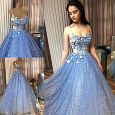 Quinceanera Dresses Spaghetti Straps Ruched 3D Appliques Beaded Evening Gowns=-=