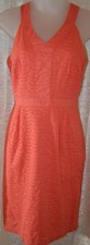 Women's Old Navy Dark Coral Orange Embroidered Sleeveless Dress Size 0