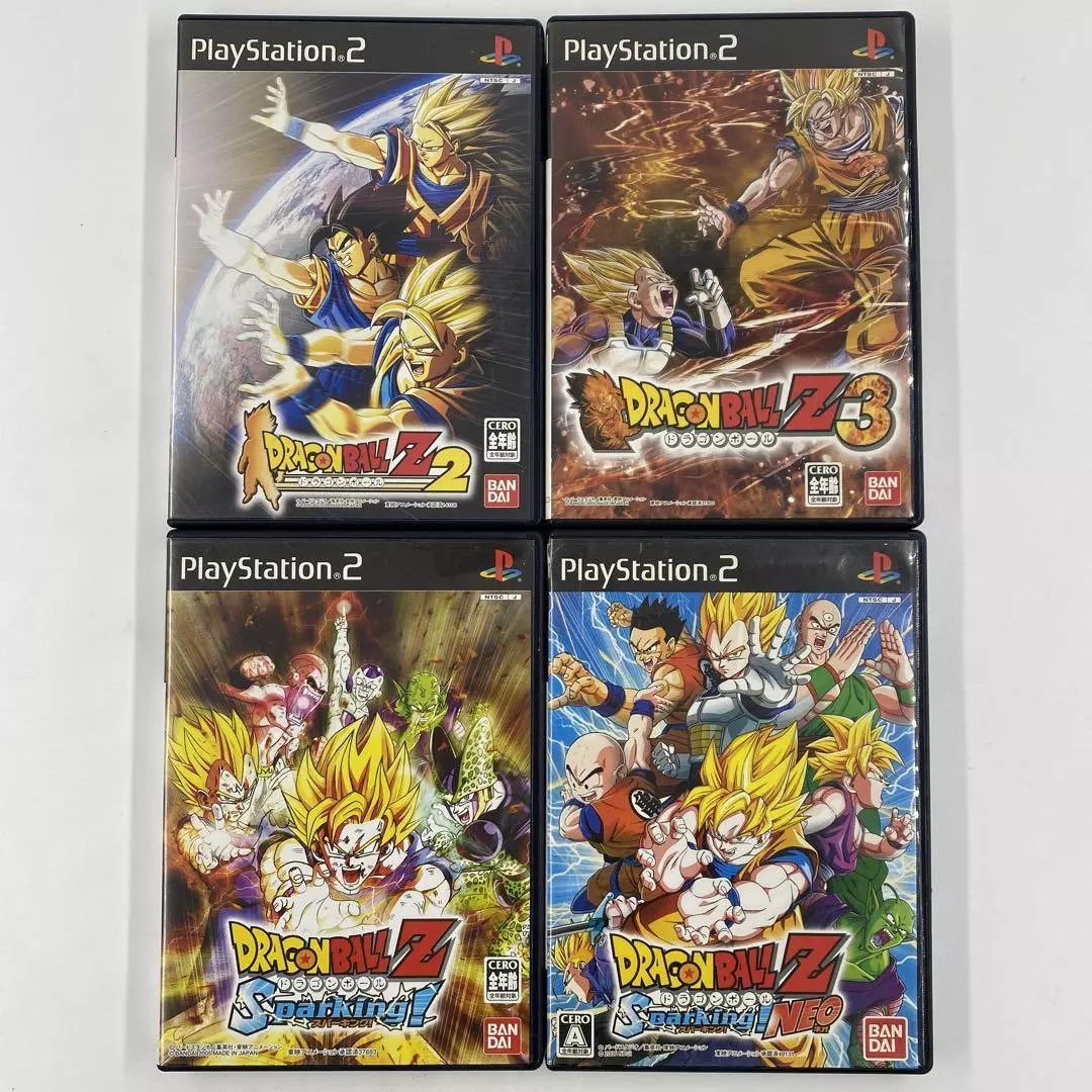 PS2 Dragon Ball Z 2 & 3 Budokai Tenkaichi Video Game set of 4 Japanese ver.  USED