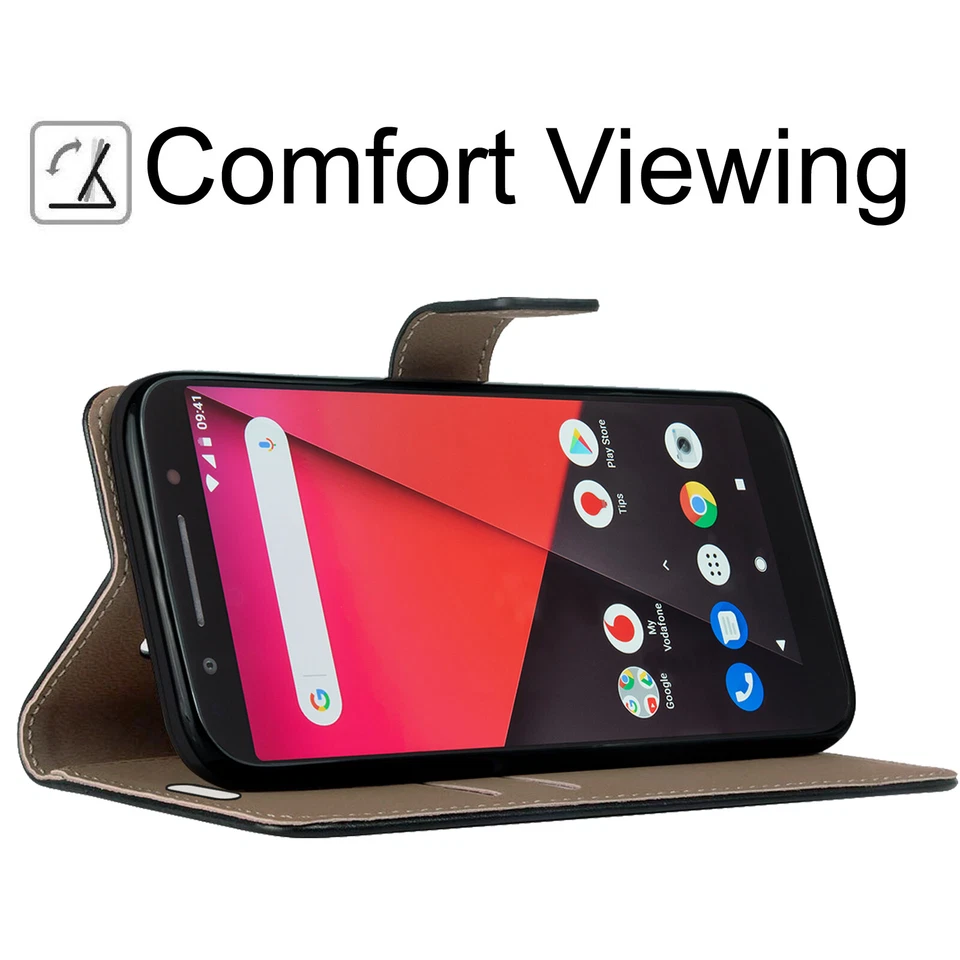 Funda Para Vodafone Smart V10 X9 N8 E8 Abatible Cuero Antigolpes Billetera Teléfono Cubierta Foto 4 de 4