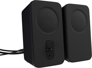 Amazon Basics Lautsprecher für Desktop oder Laptop, Netzteil (EU-Stecker), 2er S