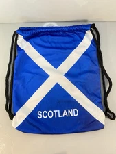 New Large Good Quality Futbol/Soccer Scotland Drawstring Bag Knapsack Backpack