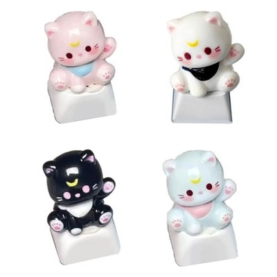 Keycaps Cartoon Cats Head 3D Keycap ESC Customizeds Crosses Axises Keyboards