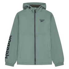 Reebok Men?s Windbreaker Jacket Lightweight Zip Up Sage Green