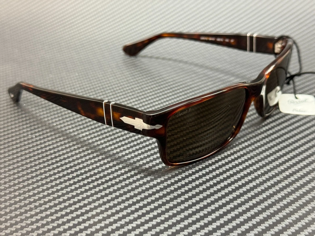 PERSOL PO2803S 24 57 Havana Rectangle Men's 58 mm Polarized Sunglasses