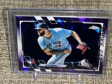 2021 Topps Chrome Update Alek Manoah Purple Refractor 5/10 Rookie Card RC #US227. rookie card picture