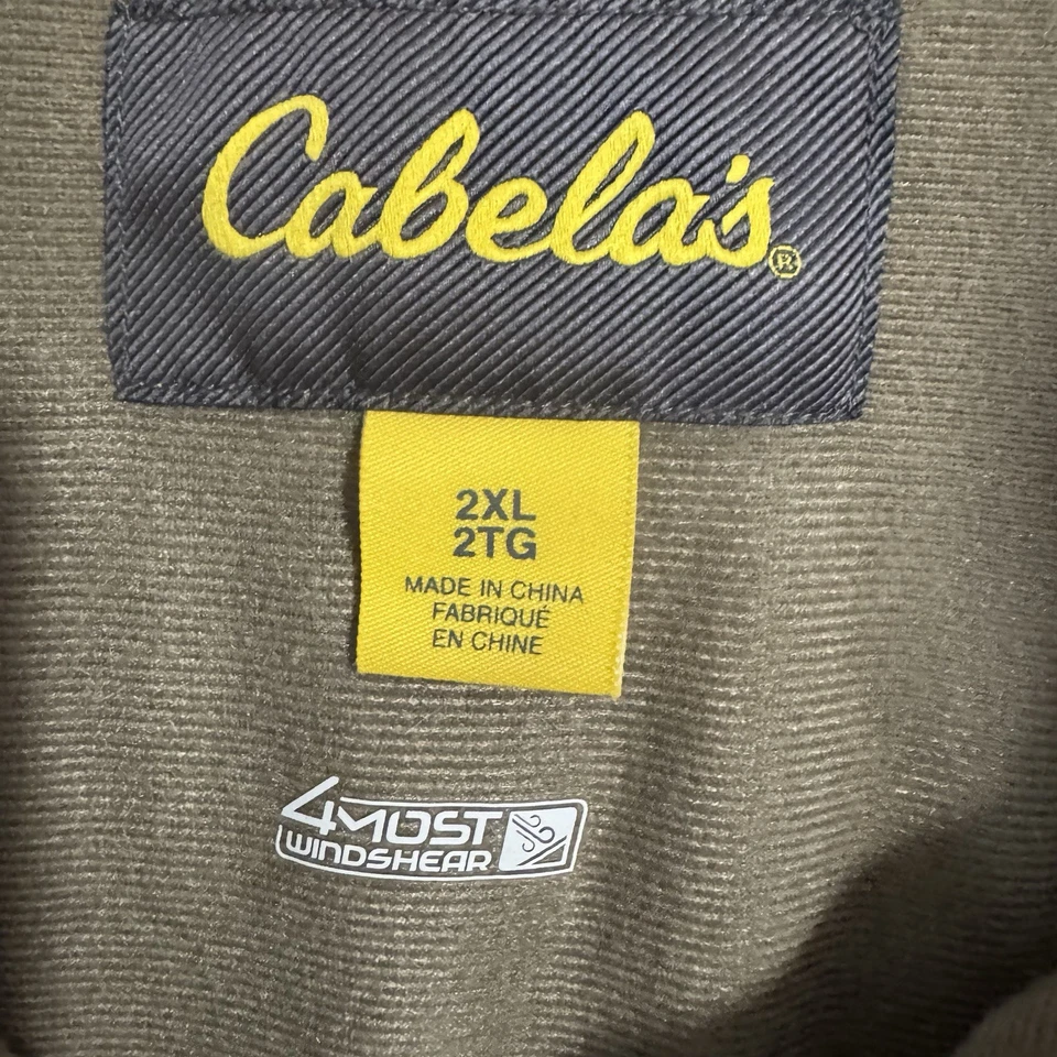 Chaleco Camuflado Cabela's Cremallera Completa Wooltimate 4most Cortavientos Para Hombre 2XLT Foto 3 de 4