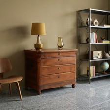 Cassettone Carlo X Antico Noce 4 Cassetti Italia XIX Secolo Originale