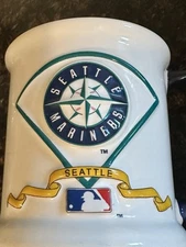 Seattle Mariners XL 3-D Relief Baseball Diamond Logo Mug Cup NWT MLB