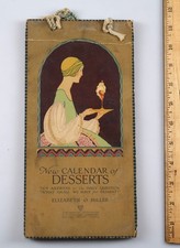 Art Deco New Calendar of Desserts Elizabeth O. Miller 1920s Flapper & Ice Cream