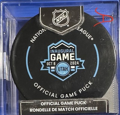 2024-25 Utah Hockey Club (INAUGURAL GAME) Official Game Puck-No Trackers 10/8/24