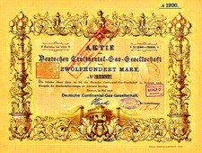 Deutsche Continental-Gas Dessau Aktie 1918 Sachsen-Anhalt Wertpapier Contigas .