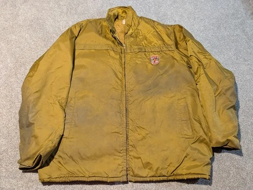 Vintage Stearns Jacket Mens XL Yellow Windjammer Buoyant 1950s 60s  - product listing photo