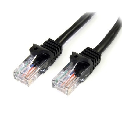 StarTech.com 2 m Black Cat5e Snagless RJ45 UTP Patch Cable - 2m Patch Cord - Eth
