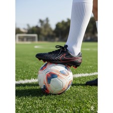 Nike Tiempo Legend 8 Club MG Soccer Cleats Black Red AT6107-060 Women's 7 Sporty