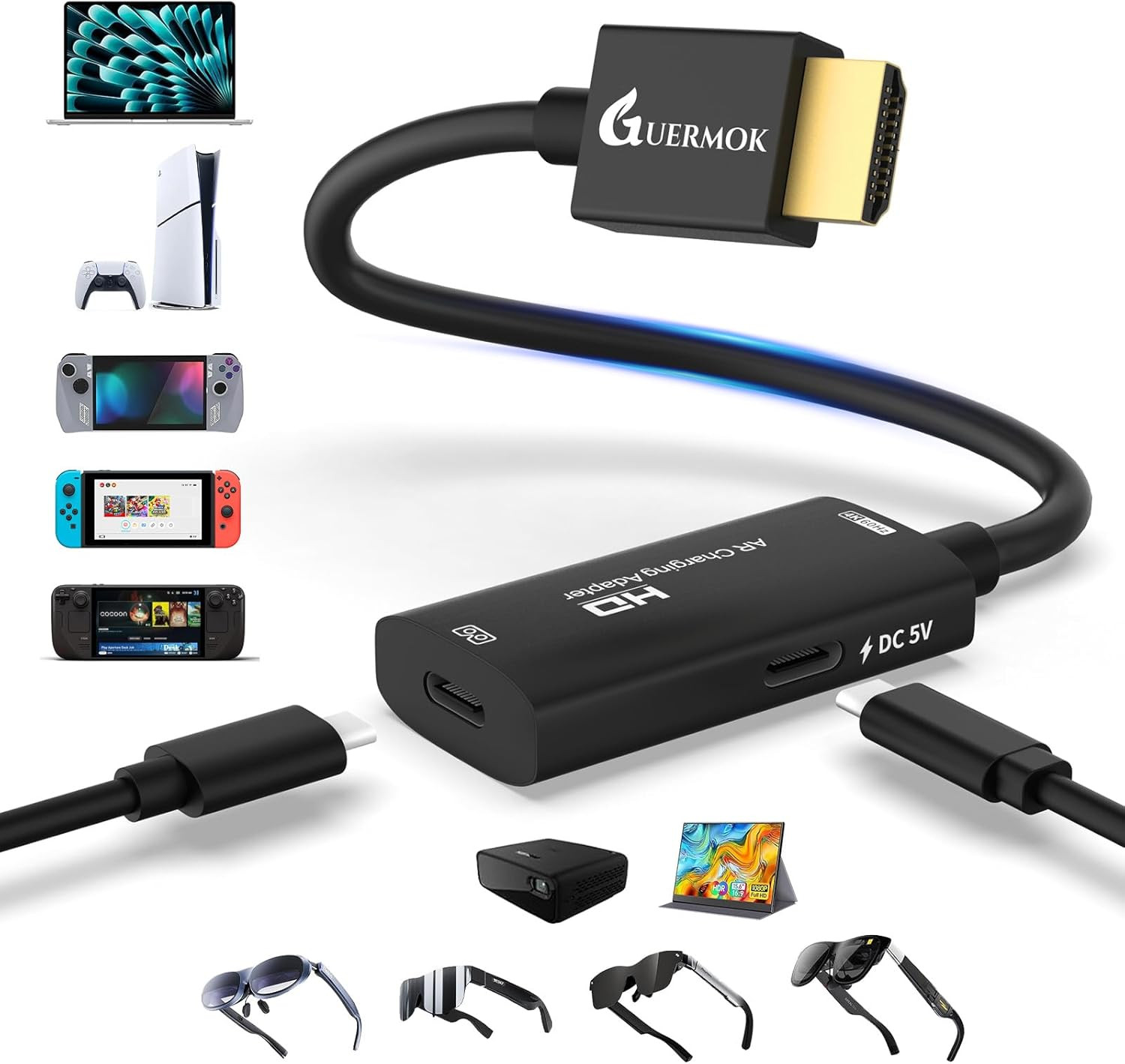 Convertitore HDMI a USB-C per Gaming AR | 4K 60Hz Zero Lag per PS5