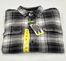Orvis Men’s Spread Collar Flannel Shirt, Gray, Size S