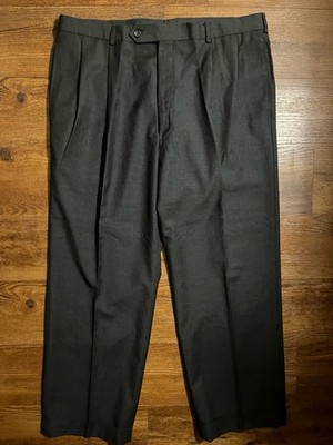 VTG Brooks Brothers Ing Loro Gray Wool 36x27-29 Trousers Pleated Cuffed (can Add